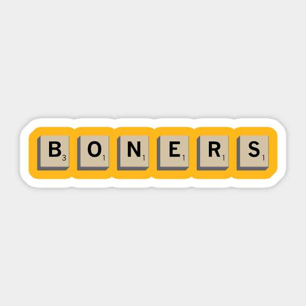 Scrabble Boners Sticker by mikevotava